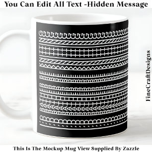 Ich würde lieber stricken Versteckte Nachricht 089 Kaffeetasse