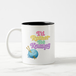 Ich würde lieber stricken zweifarbige tasse
