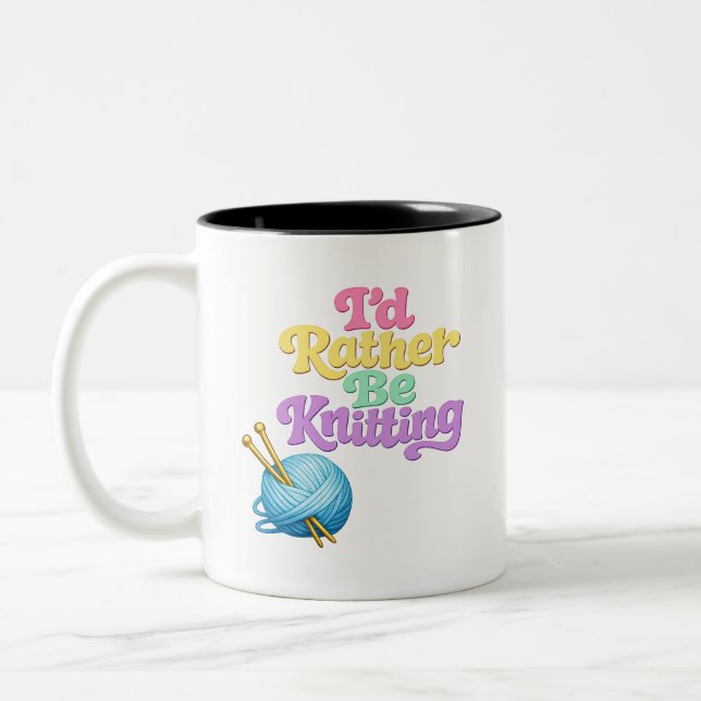 Ich würde lieber stricken zweifarbige tasse (Links)