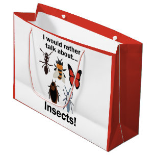 Ich würde lieber über Insekten sprechen Entomologe Große Geschenktüte