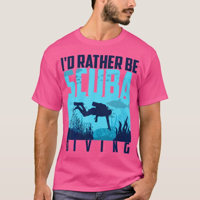 Ich würde lieber unter Niedlichem Wasser tauchen T-Shirt (Vorderseite)