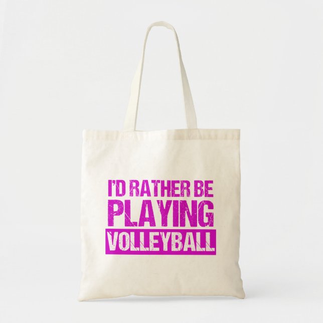 Ich würde lieber Volleyball spielen Tragetasche (Vorne)