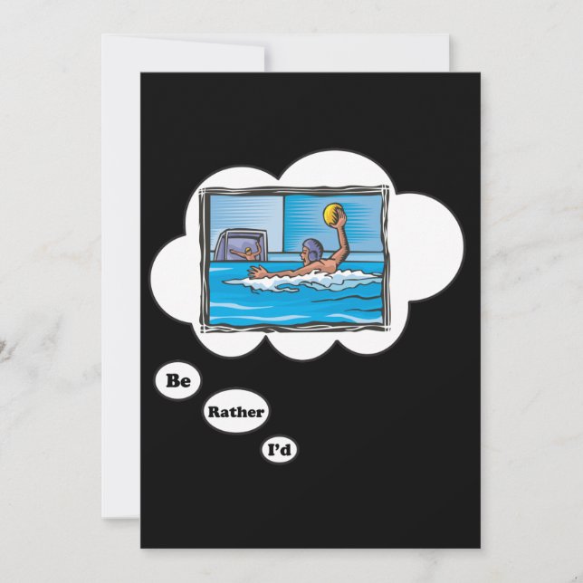 Ich würde lieber Water Polo spielen Einladung (Vorderseite)