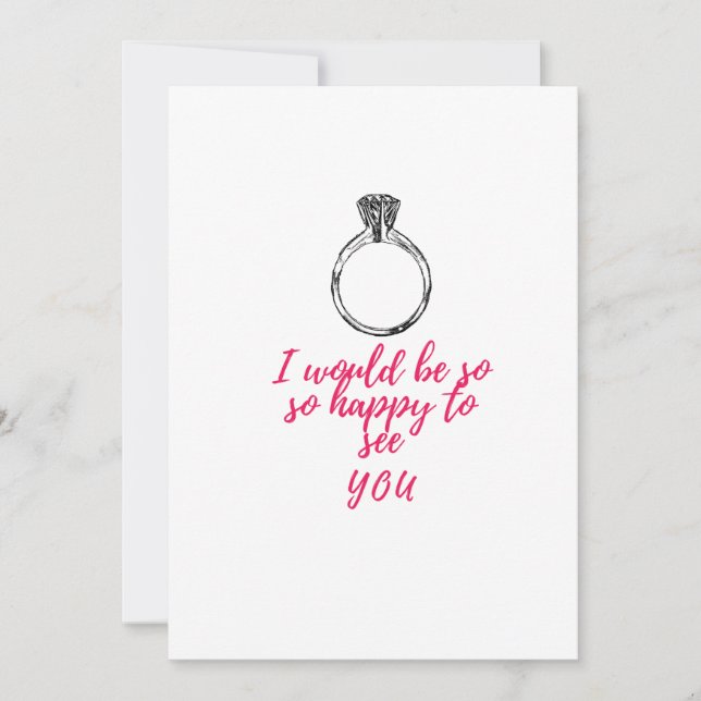 Ich würde mich so freuen, dich zu sehen einladung (Vorderseite)