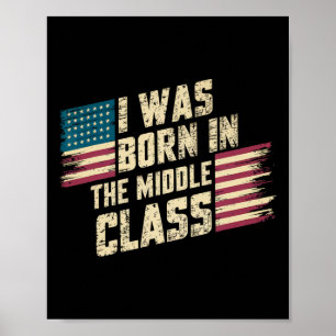 Ich wurde mitten in Cl Trump geboren Poster