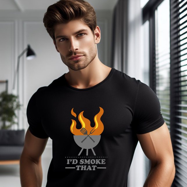 Ich würde rauchen, dass GRILLEN Grill Typografie T-Shirt (Von Creator hochgeladen)