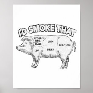 Ich würde rauchen, dass lustige Grillen rauchen Vi Poster