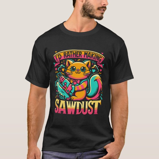 Ich würde Sawstaub eher zu einem lustigen Katzende T-Shirt (Vorderseite)