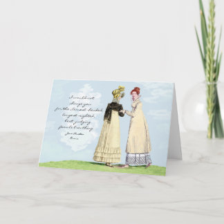 Ich würde Sie nicht ändern - Jane Austen Note Card Karte
