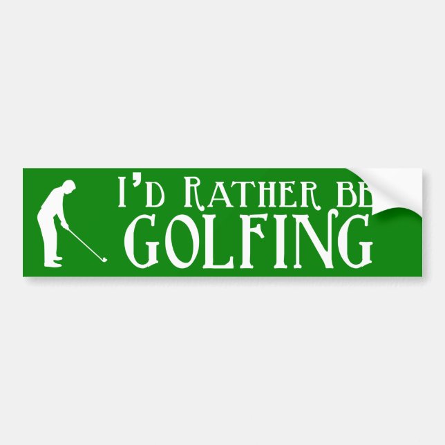 Ich würde vielmehr Autoaufkleber Golf spielen (Vorne)
