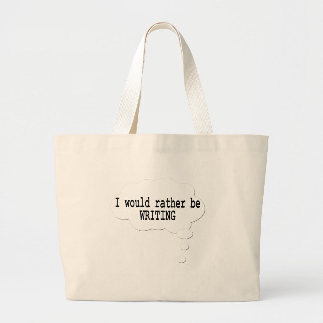 Ich würde vielmehr Buch-Tasche für Verfasser Jumbo Stoffbeutel (Vorne)