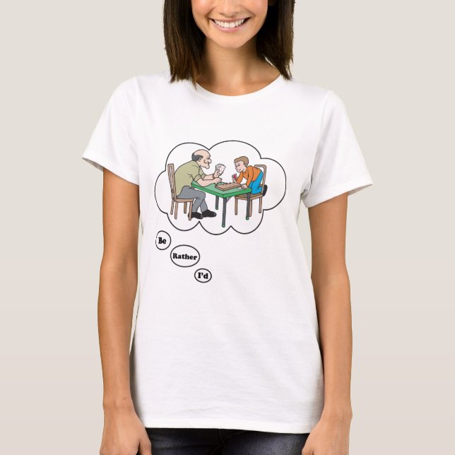 Ich würde vielmehr Cribbage spielen T-Shirt (Vorderseite)