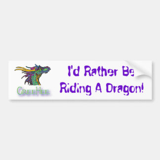 Ich würde vielmehr einen Drachen reiten! Autoaufkleber