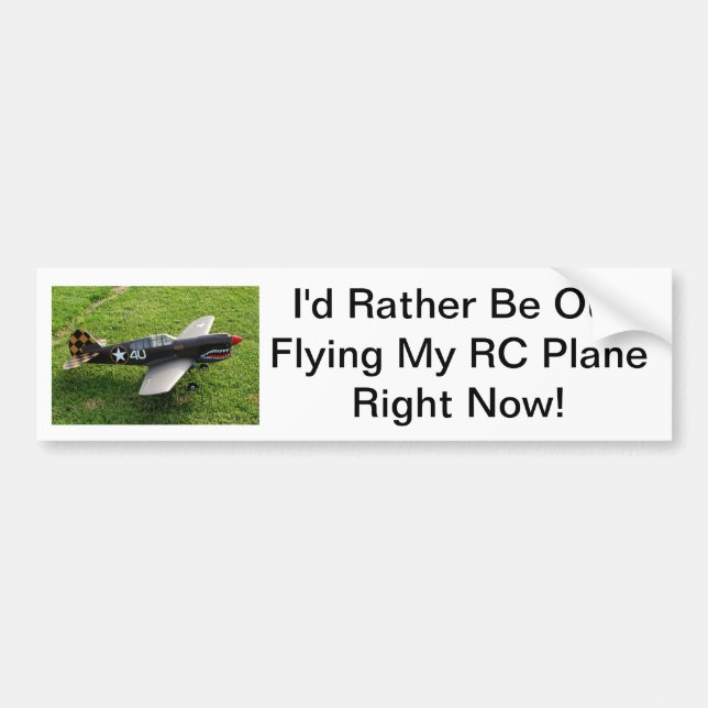Ich würde vielmehr heraus mein RC Flugzeug im Autoaufkleber (Vorne)