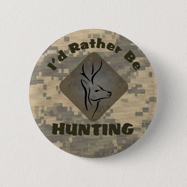 Ich würde vielmehr Jäger-Logo jagen Button (Vorderseite)