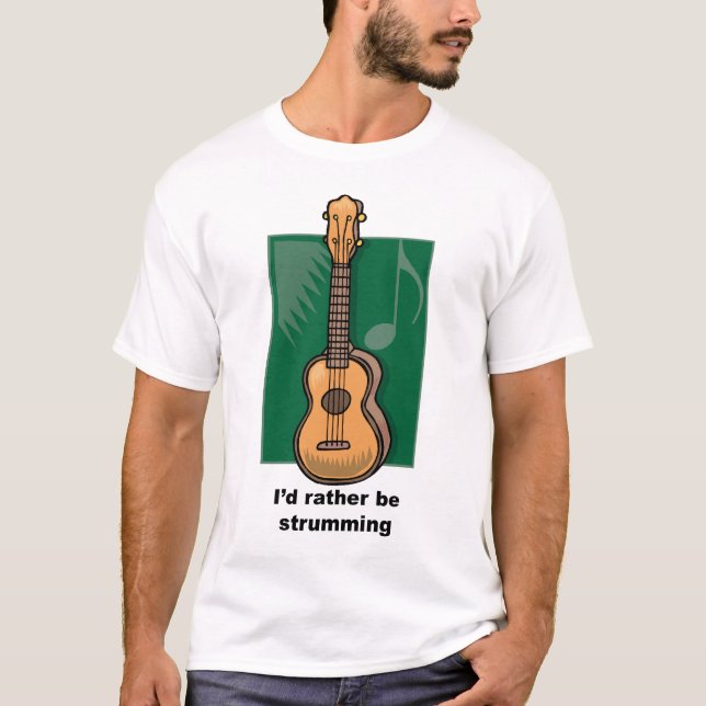 Ich würde vielmehr klimpern (Ukulele) T-Shirt (Vorderseite)