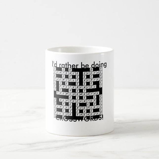 Ich würde vielmehr Kreuzworträtsel tun! Kaffeetasse (Mittel)