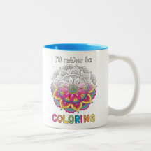 Ich würde vielmehr Mandala FARBTON-BÜCHER Tasse