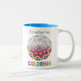 Ich würde vielmehr Mandala FARBTON-BÜCHER Tasse