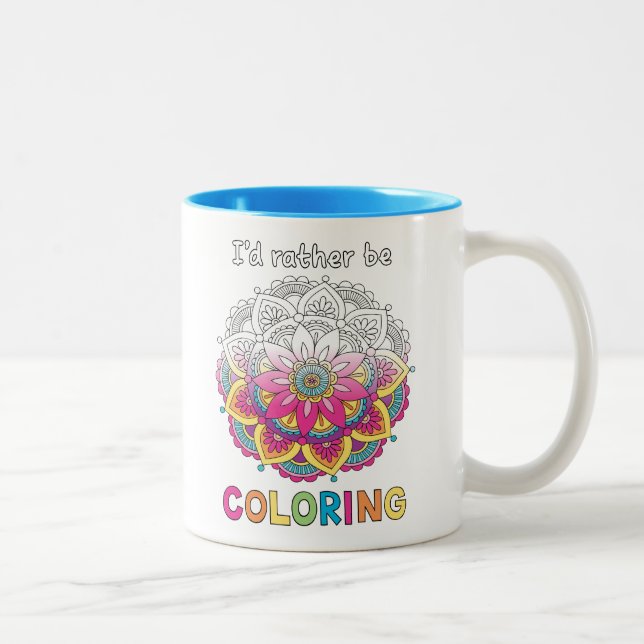 Ich würde vielmehr Mandala FARBTON-BÜCHER Tasse (Rechts)