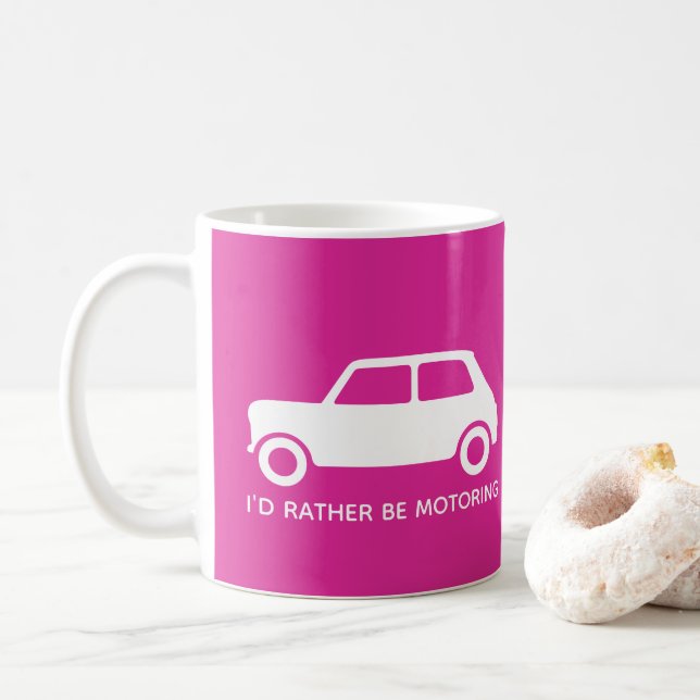 Ich würde vielmehr Mini Cooper fahren - helles Kaffeetasse (Mit Donut)