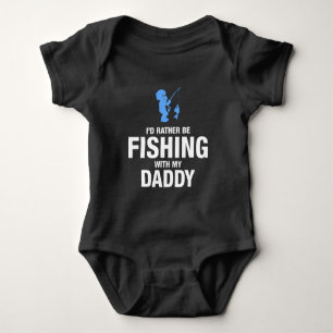 Ich würde vielmehr mit meinem Vati fischen Baby Strampler