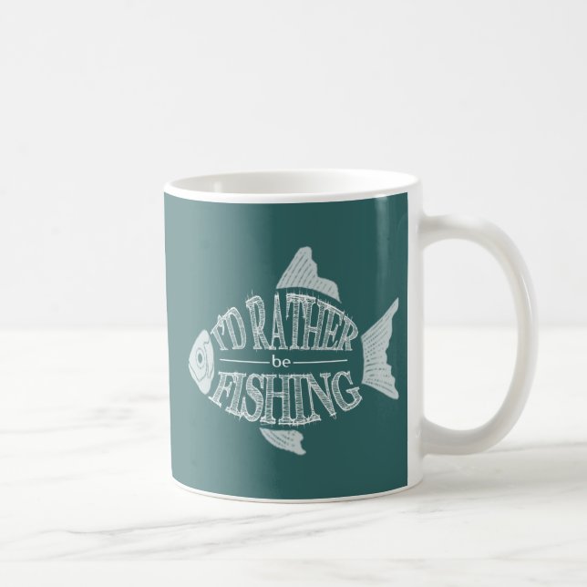 Ich würde vielmehr - niedlicher Fischentwurf Kaffeetasse (Rechts)