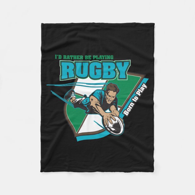 Ich würde vielmehr Rugby spielen Fleecedecke (Vorderseite)