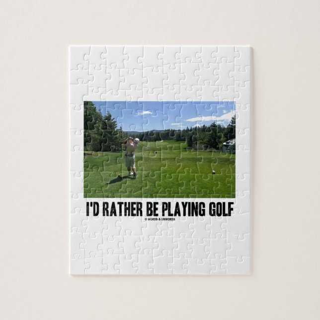 Ich würde vielmehr spielen Golf (Golfspieler auf (Vertikal)