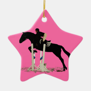 Ich würde vielmehr springen! Pferd Keramik Ornament