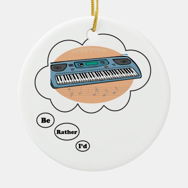 ich würde vielmehr synthesizer spielen keramikornament (Vorne)