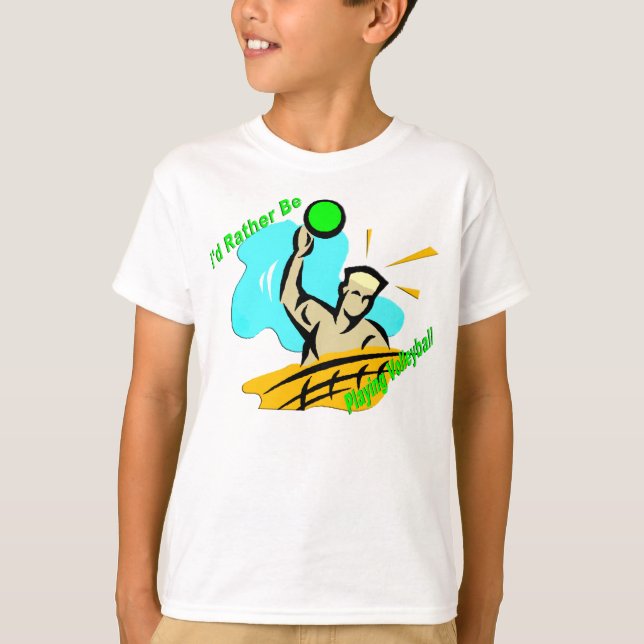 Ich würde vielmehr Volleyball spielen T-Shirt (Vorderseite)