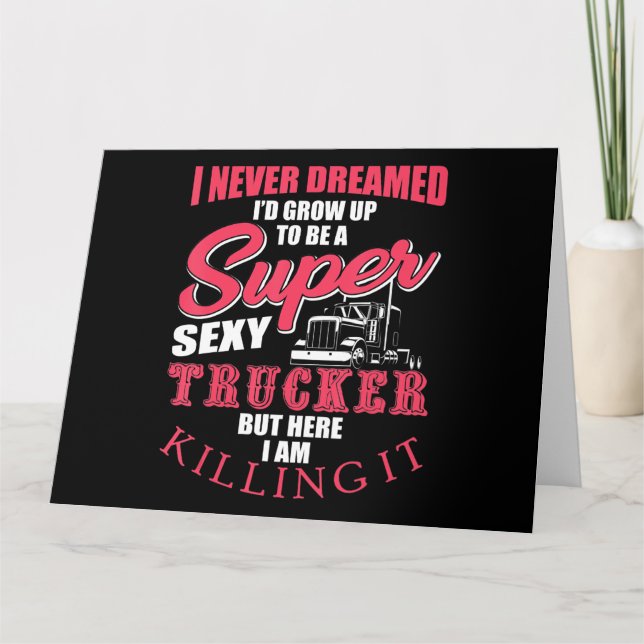 Ich wurde zu einem Kunstgeschenk für LKWs. Karte (Vorderseite)
