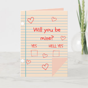 Ich wusste, du würdest Ja sagen! Lustige Valentins Karte