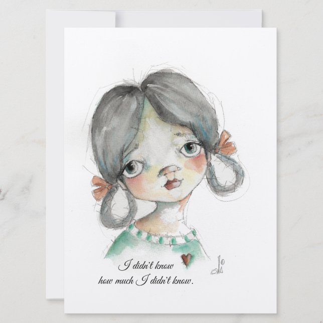 Ich wusste es nicht - flache Karte (Vorderseite)