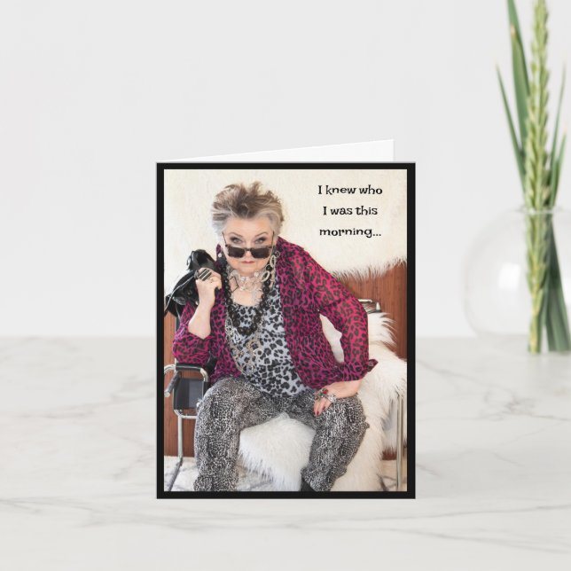 Ich wusste, wer ich heute Morgen war Karte (Vorderseite)