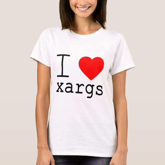 Ich ❤️ xargs T-Shirt (Vorderseite)