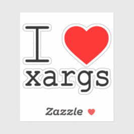 Ich ❤️ xargs Vinyl-Aufkleber Aufkleber