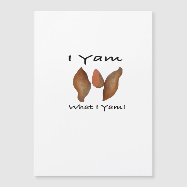 Ich Yam, was ich bin, Yam, was ich Yam, Comic, Nie Magnetkarte (Vorderseite)