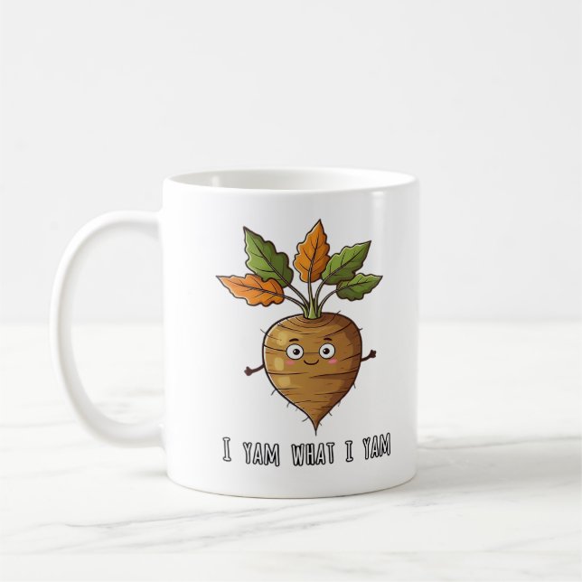 Ich Yam, was ich lese Niedlich und gemütlich Autum Kaffeetasse (Links)
