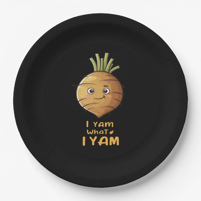 Ich Yam, was ich lese Niedlich und gemütlich Autum Pappteller (Vorderseite)