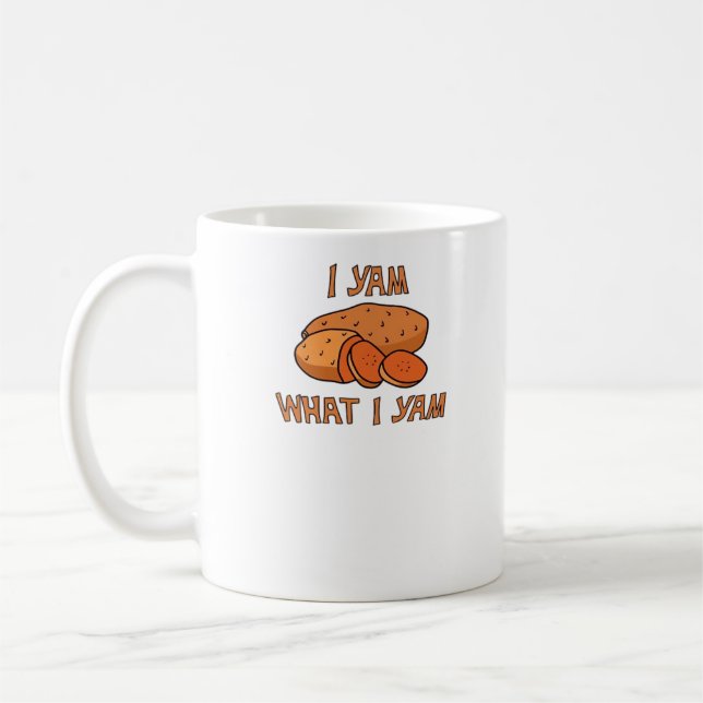 Ich Yam, was ich Yam Classic Funny Basic Kaffeetasse (Links)