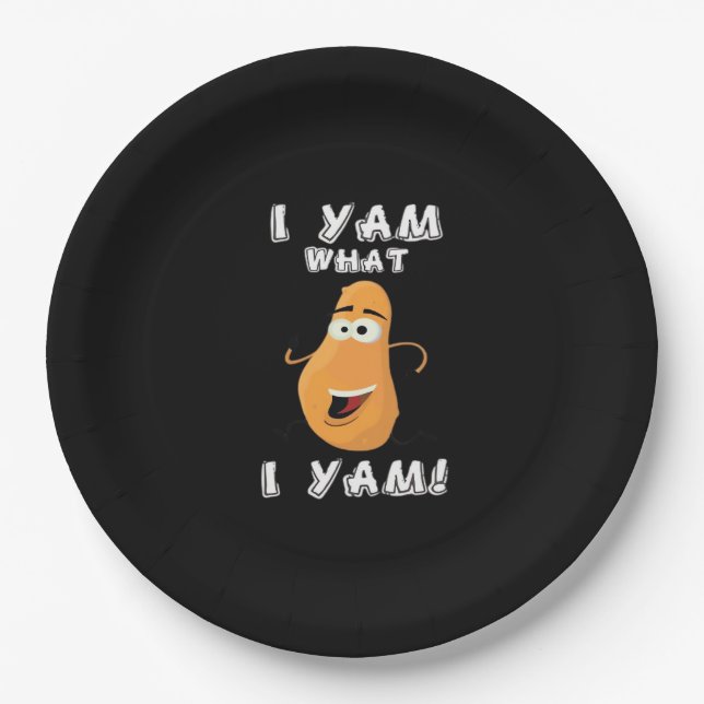 Ich Yam Was ich Yam Classic Funny Meme Pappteller (Vorderseite)