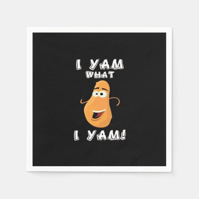 Ich Yam Was ich Yam Classic Funny Meme Serviette (Vorderseite)