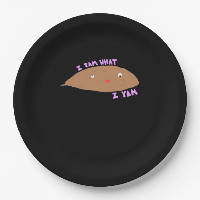 Ich Yam, was ich Yam Classic Trendy Pappteller (Vorderseite)
