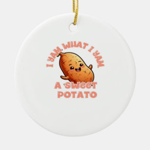 Ich Yam, was ich Yam, ein süßer Kartoffelklassiker Keramik Ornament