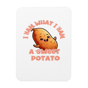 Ich Yam, was ich Yam, ein süßer Kartoffelklassiker Magnet
