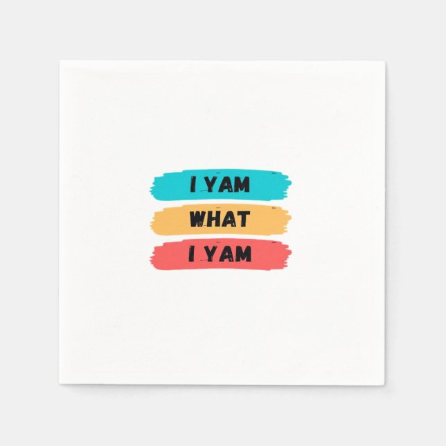 Ich Yam, was ich Yam Funny Classic Serviette (Vorderseite)