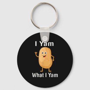 Ich Yam, was ich Yam Funny Erntedank Potato Pun Sh Schlüsselanhänger