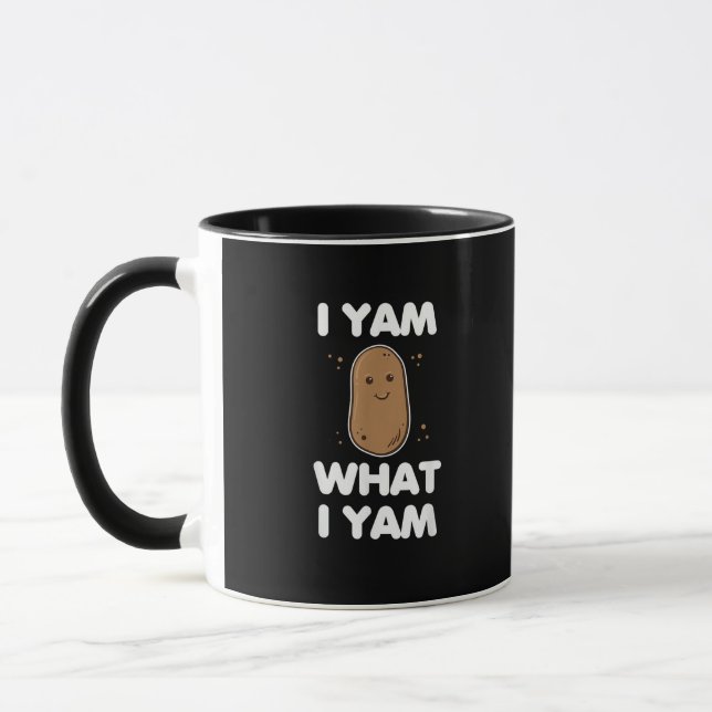 Ich Yam, was ich Yam Funny Erntedank Tasse (Links)